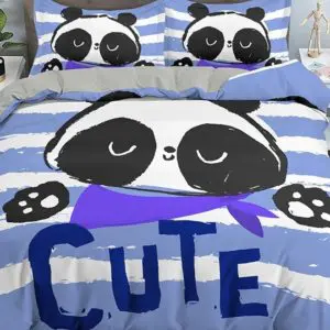 Parure de lit panda mignon. Bonne qualité, confortable et à la mode