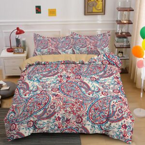 Parure de lit bohème fleuris. Bonne qualité, confortable et à la mode sur un lit dans une maison
