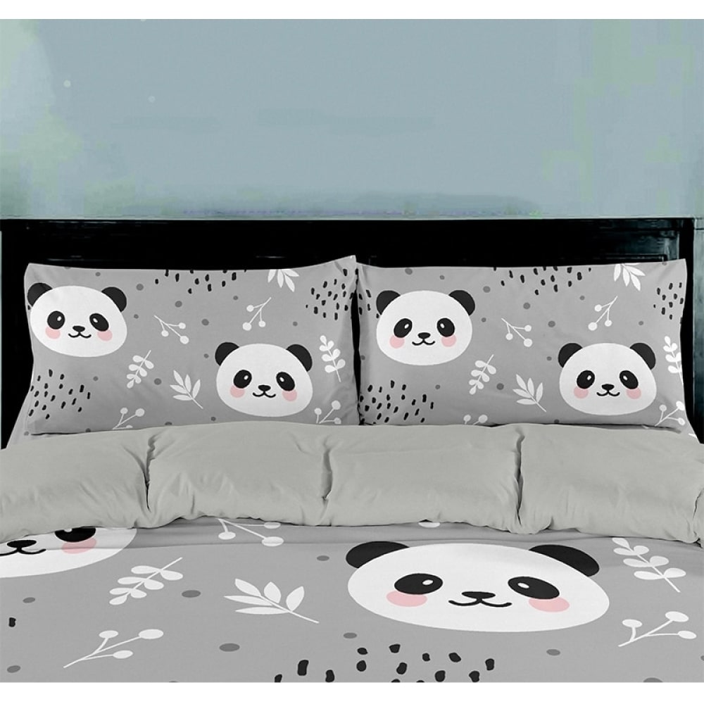 Parure de lit panda grise 20556 669941