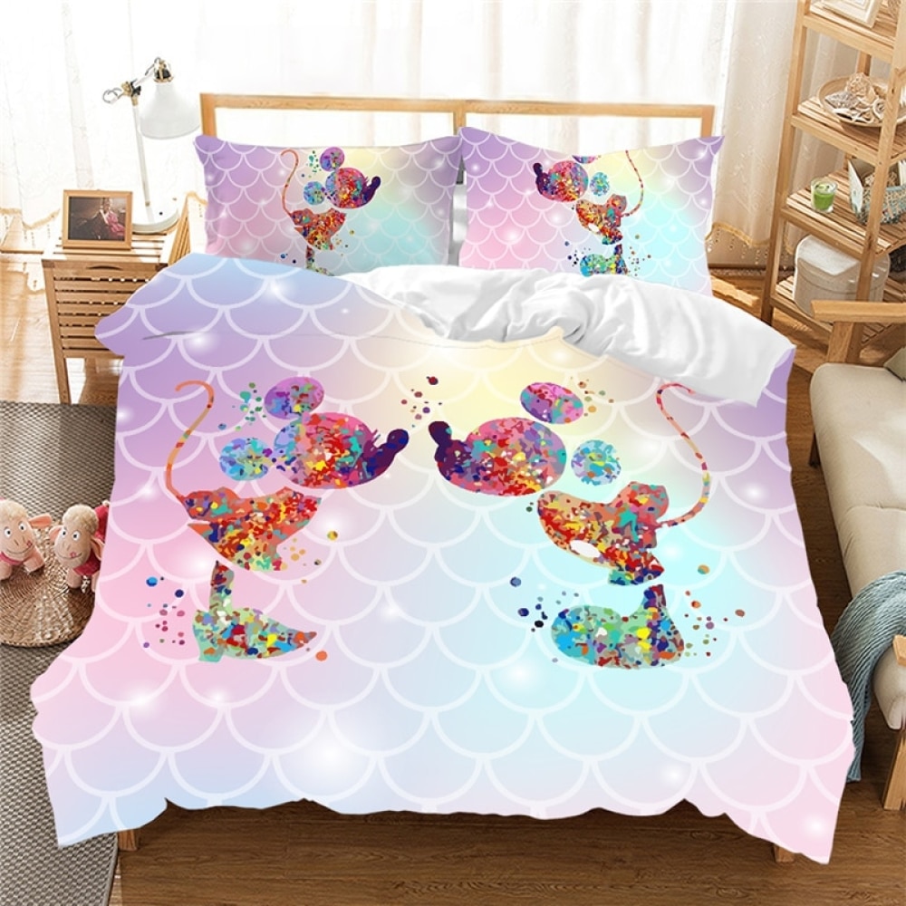 Parure de lit colorée motif Mickey Minnie 41302 4fc974