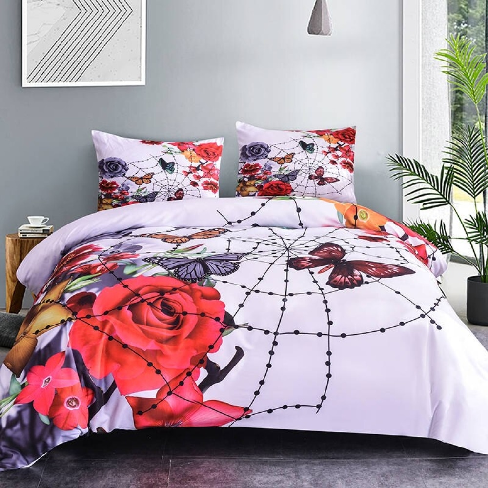 Parure de lit fleur et toile d'araignée 44414 c55efa