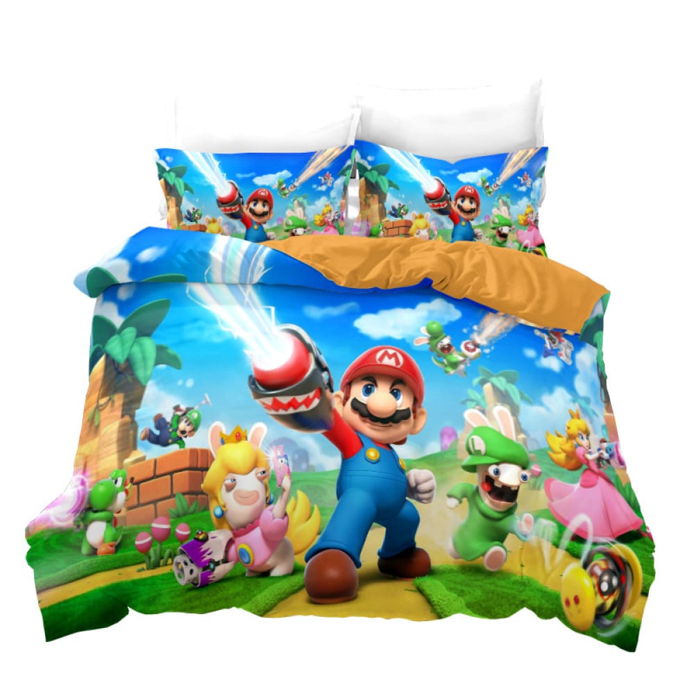 Parure de lit Mario au bras laser mario12