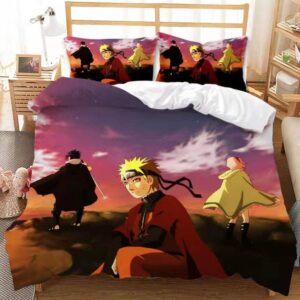 Parure de lit Naruto penseur pour garçon. Bonne qualité, confortable et à la mode sur un lit dans une maison