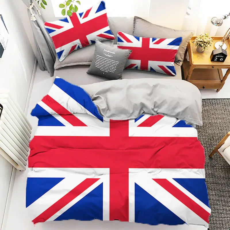 Parure de lit drapeau anglais ZEIMON parure de lit avec drapeau am ricain 2 3 pi ces housse de couette rayures 2