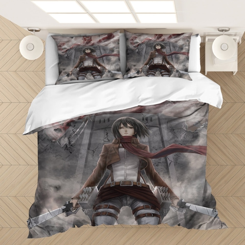 Parure de lit avec imprimé Mikasa Ackerman 55233 7dcf26