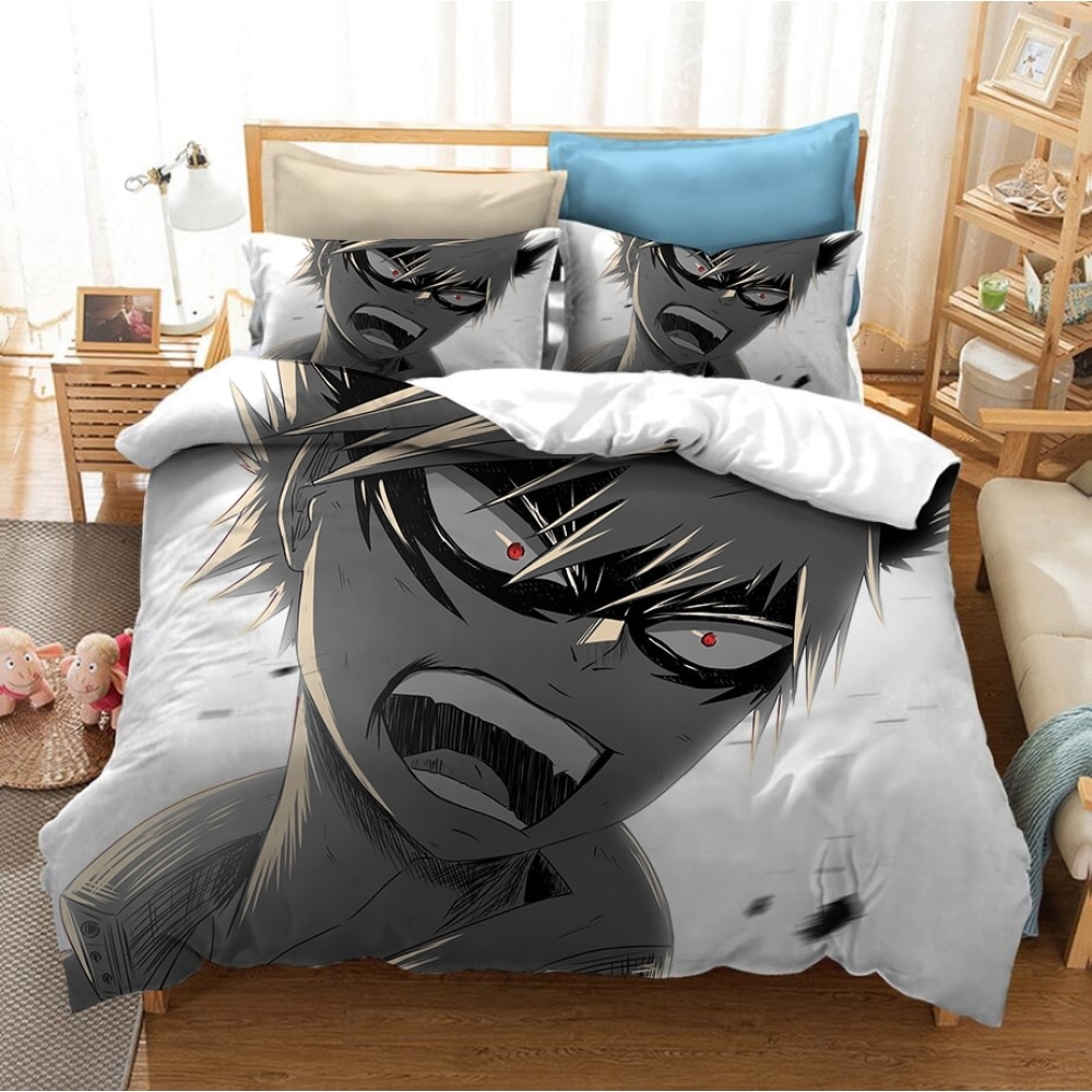 Parure De Lit Anime Demon Hunter Kpop - Housse Couette 140x200 Cm + Taies - Tissu Hypoallergénique, Couleurs Durables