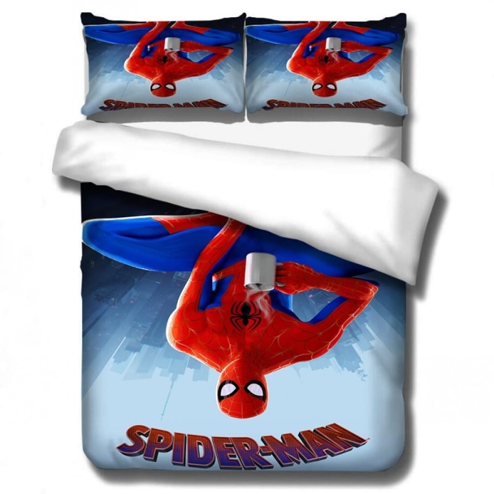 NICHIYO Parure De Lit Spider-Man 3 Pièces Housse De Couette 3D - King Size 240x220 Cm