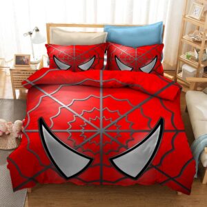 Parure de lit Spider-sense Spiderman. Bonne qualité, confortable et à la mode sur un lit dans une maison