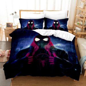 Parure de lit nouveau Spiderman sous la pluie. Bonne qualité, confortable et à la mode sur un lit dans une maison