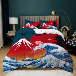 Parure de lit japon bleu