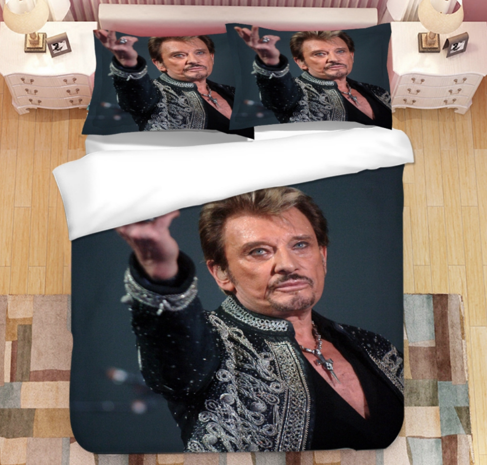 Parure de lit Johnny Hallyday sur scène