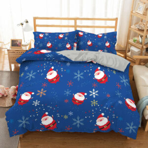 Parure de lit de Noël imprimée 3D père Noël