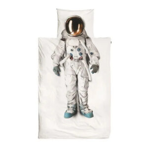 Parure de lit Astronaute avec un fond blanc