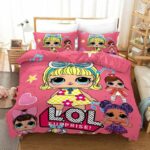 Parure de lit LOL Surprise avec un fond une chambre