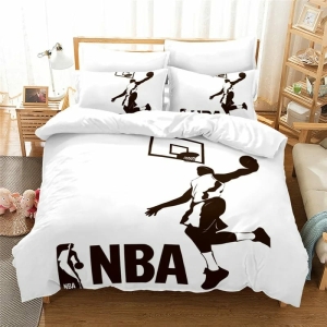 Parure de lit basketball NBA en coton avec un fond une chambre