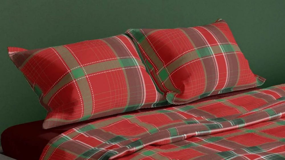 Parure de lit à motif écossais de Noël img Parure de lit ecossais de Noel 03