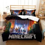 Parure de lit jeu vidéo Minecraft, dans une chambre à coucher