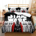 Parure de lit Star Wars avec Dark Vador et l'Armée Impériale, dans une chambre à coucher