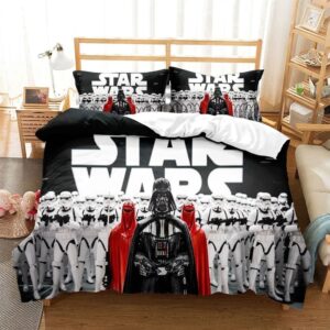 Parure de lit Star Wars avec Dark Vador et l'Armée Impériale, dans une chambre à coucher
