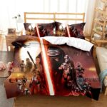 Parure de lit Star Wars à l'image de Kylo Ren et de la Résistance, dans une chambre à coucher