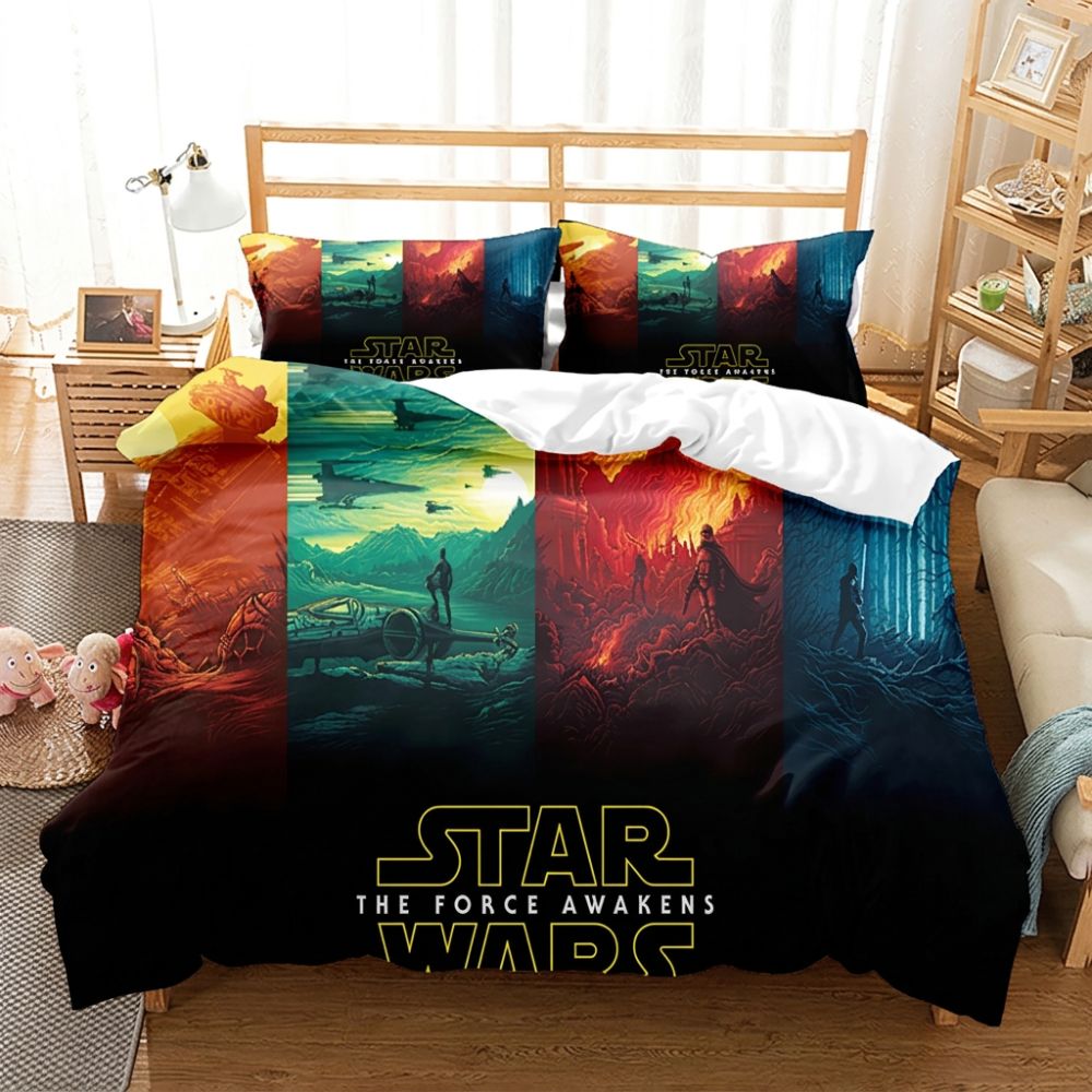 Parure de lit Star Wars The Force Awakens, dans une chambre à coucher
