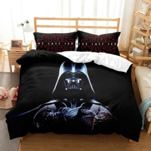 Parure de lit Star Wars à motif Dark Vador the Last Jedi, dans une chambre à coucher