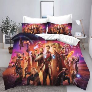 Parure de lit Avengers Endgame, dans une chambre à coucher