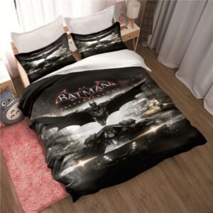Parure de lit Batman avec sa batmobile, dans une chambre à coucher