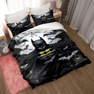 Parure de lit Batman Gotham Nights, dans une chambre à coucher
