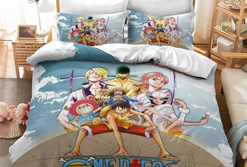 Parure de lit One Piece avec les personnages principaux