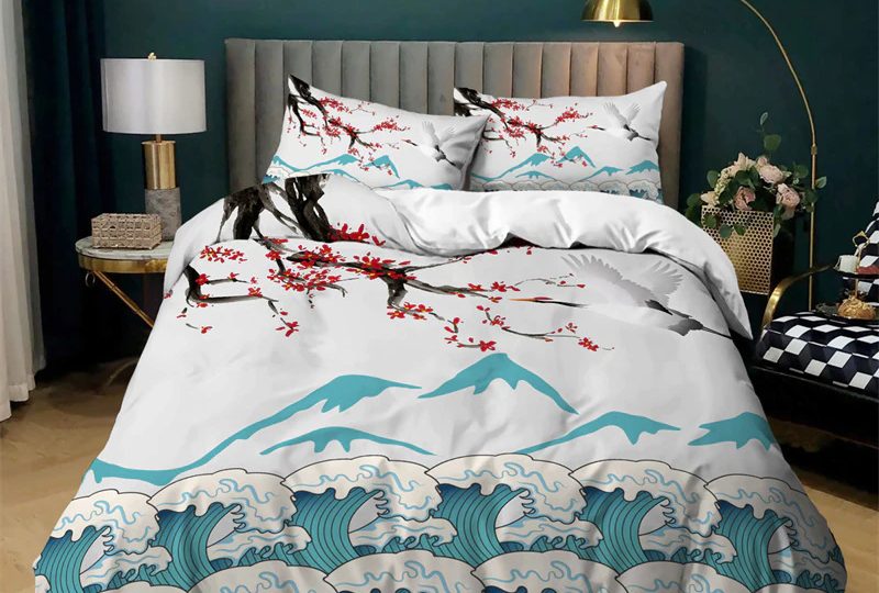 Parure de lit japon gris