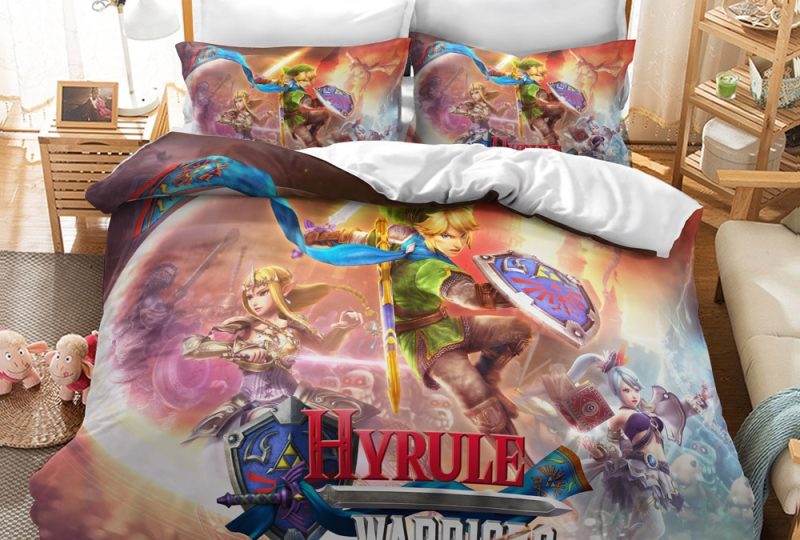 Parure de lit Hyrule Warriors. Bonne qualité, confortable et à la mode sur un lit dans une maison