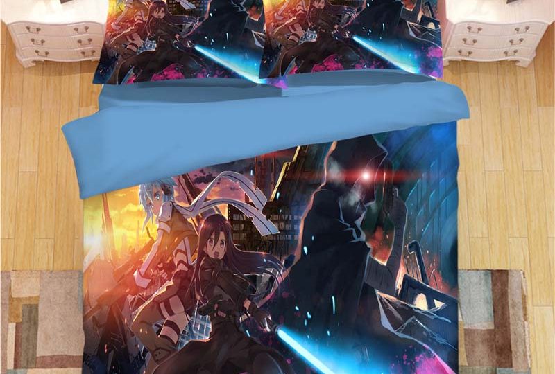 58833-c4d6ab.jpg Parure de lit Sword Art Online. Bonne qualité, confortable et à la mode sur un lit dans une maison