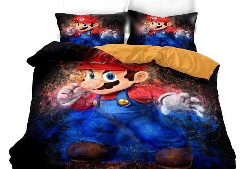 Ensemble complet de lit rose Minnie. Bonne qualité, confortable et à la mode sur un lit dans une maison