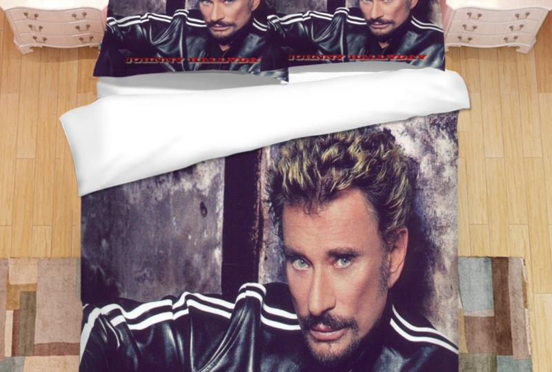 Parure de lit Johnny Hallyday marron
