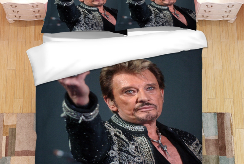 Parure de lit Johnny Hallyday sur scène