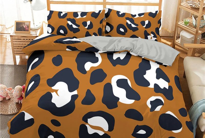 Homesky-ensemble-de-literie-imprim-l-opard-Couette-avec-taie-d-oreiller-ensemble-de-literie-Textiles