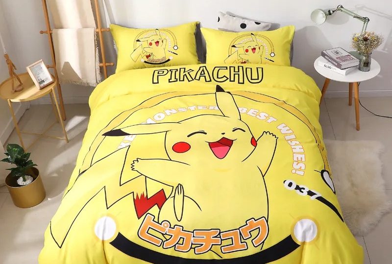 img_Parure de lit Pokémon jaune pour une personne_01