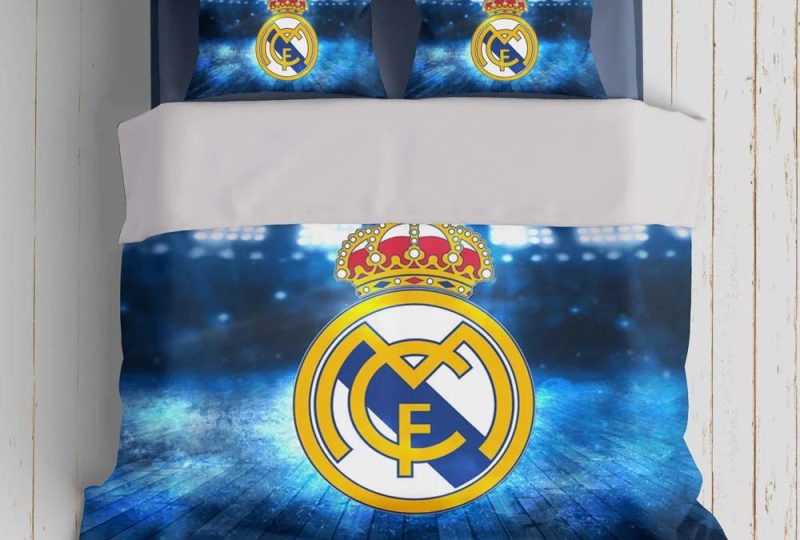 img_Parure de lit Real Madrid bleu clair pour deux personnes_02