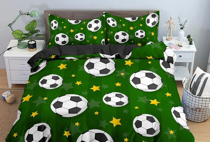 img_Parure de lit ballon de foot avec des étoiles _01