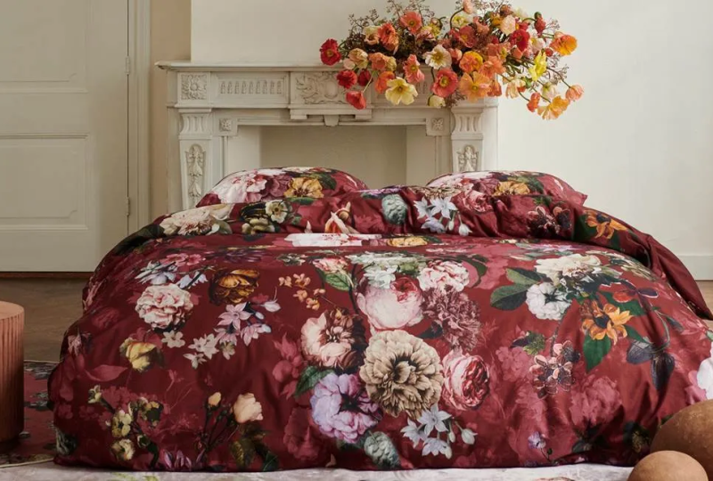 img_Parure de lit bordeaux motif fleurs_02
