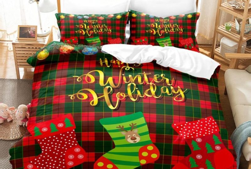 img_Parure de lit de Noël 3D rouge et vert à plusieurs motifs_03